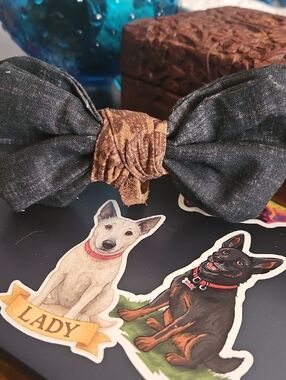 Hand Crafted Dog Bow Tie Collar Accessory NEW